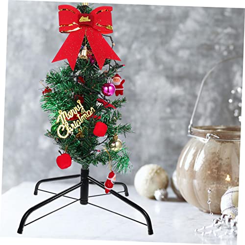 Base trípode de hierro para árbol de navidad falso verde accesorios PRETYZOOM 3