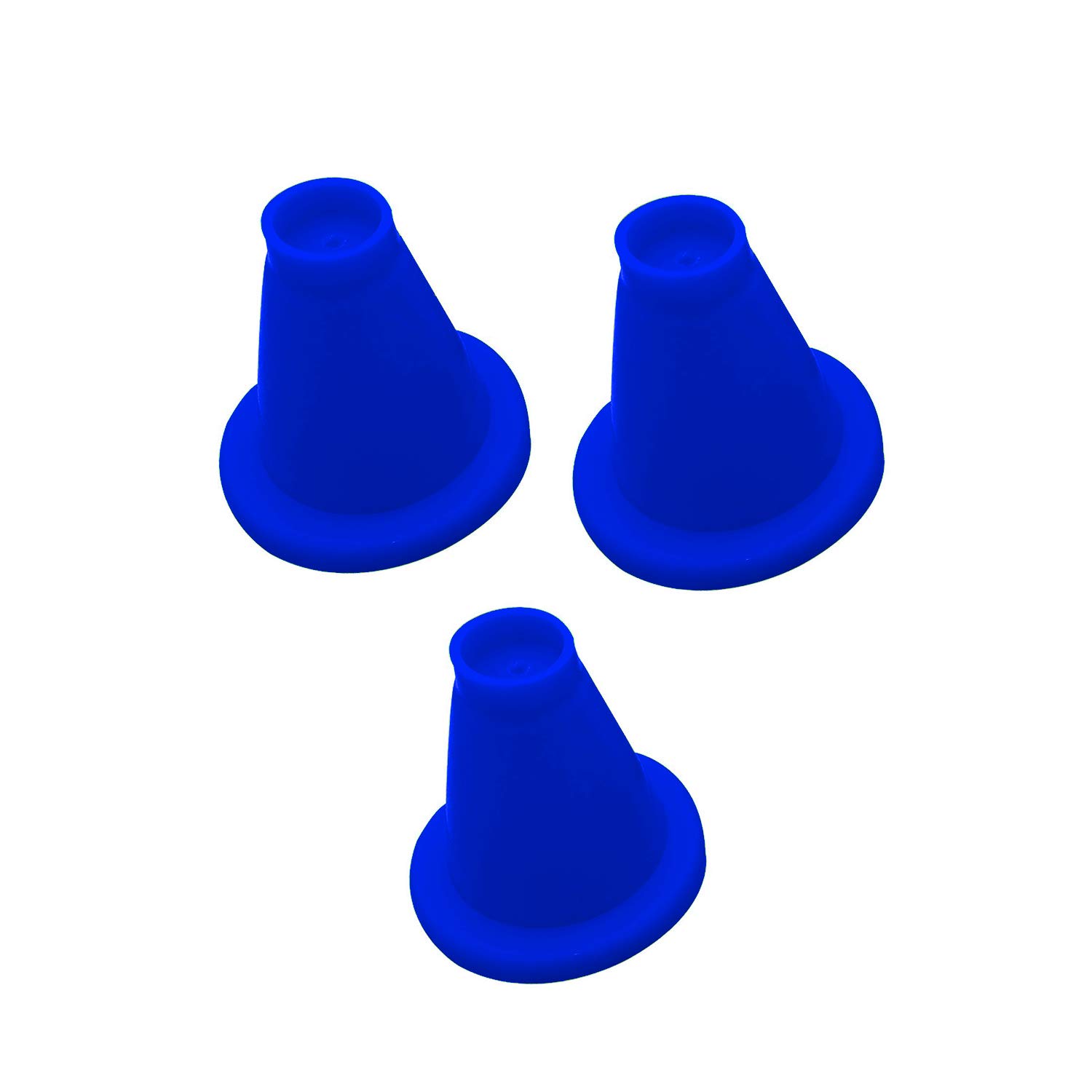 SportsYuva Rubber Cricket Batting Tee Cone for Batting Practice (Pack of 3) (Blue)