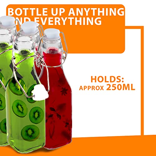 ZENO 250ml Glass Bottles with Stoppers 6 Pack - Image 4