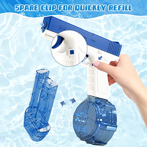 Electric Water Guns for Kids, Automatic Squirt Guns with 434cc+58cc Water Tank for Boys & Girls, Water Soaker Gun Toy for Kids & Adults Summer Pool Outdoor Beach Party (Blue)