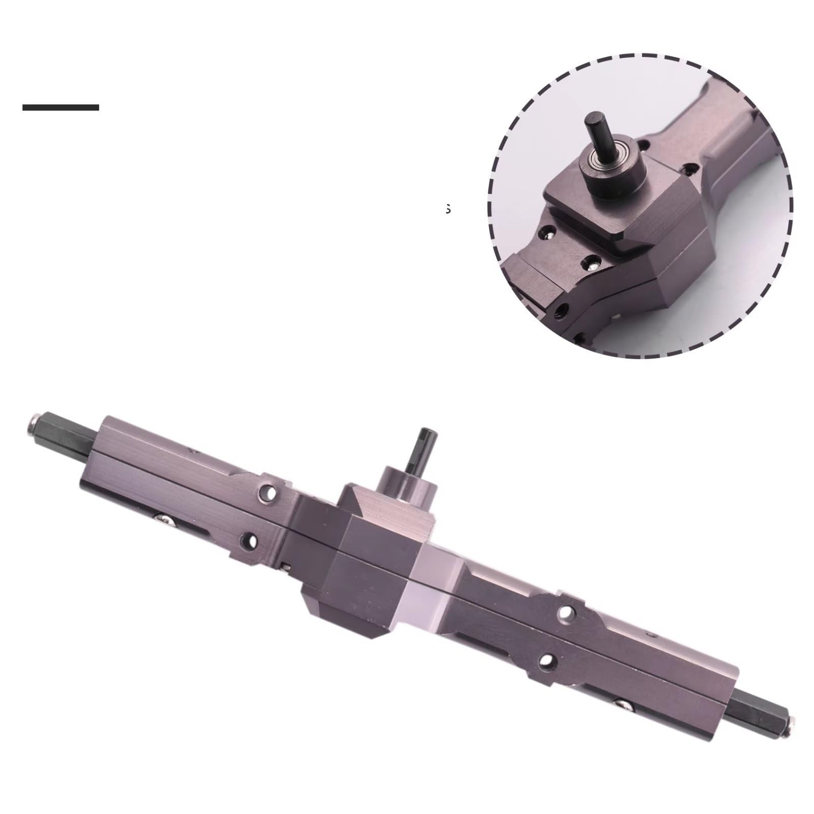 Compatible con WPL C14 C24 C34 C44 B14 B24 1/16 Piezas De Actualización para Coche RC, Camión, Modificación, Repuesto Metal, Eje Delantero Y Trasero del Puente Piezas