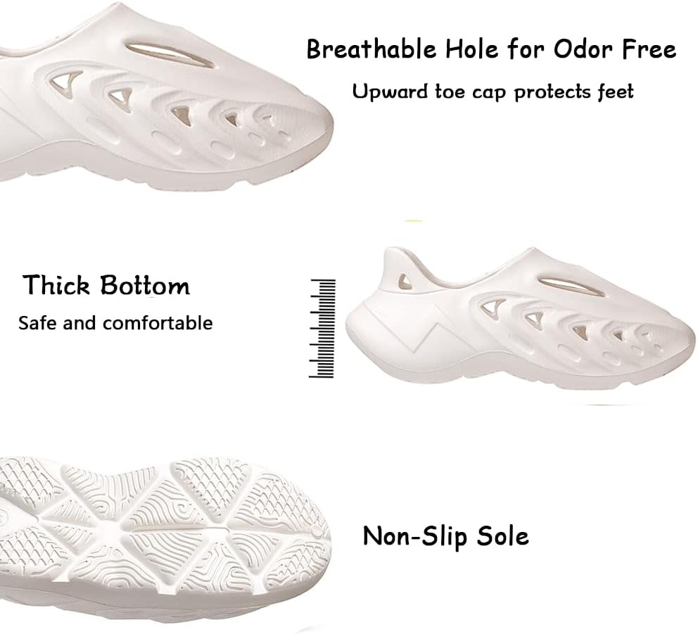 vioxthak Foam Runner Casual Hollow Sports Shoes Closed Toe Cloud Slides Pillow Walking Shoes Running Shoes Foam Runners Sneakers Water Shoes Soft Outdoor Beach Sandals for Women Men - Image 6