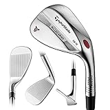 TaylorMade Golf Milled Grind Satin Nickel Chrome Finish High Bounce 52 Degree Loft 12 Degree Bounce Wedge, Right Hand