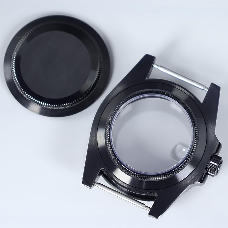 Black PVD Diver 40mm Watch Case Ceramic Luminous Bezel for NH35/34 NH36/38 Miyota8215 ETA2824 Movement for 28.5mm Dial Watch