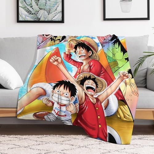 ワンピース シングルサイズ毛布 150×200cm フランネルブランケット 高精細プリント 軽量 抗菌防ダニ 静電気防止 洗濯可能 オールシーズン使用 柔らかい 子供 大人兼用 [2]