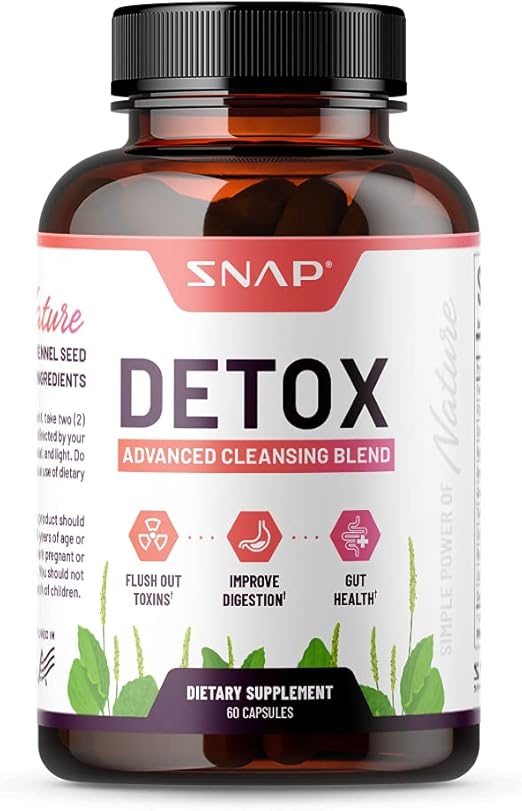Snap Supplements Detox Cleanse Capsules Advanced Blend for Full Body