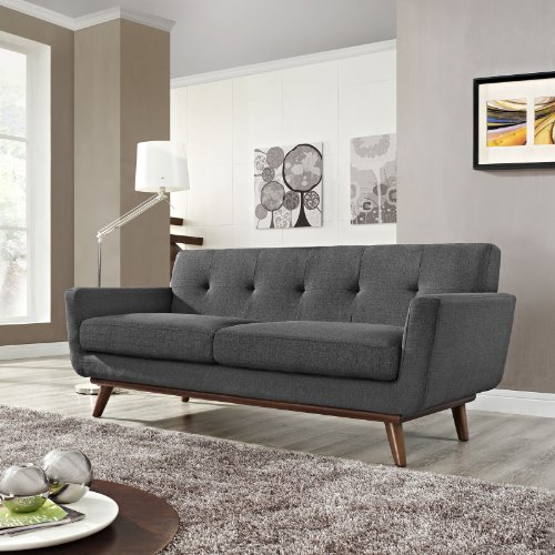 Modway Engage Mid-Century Modern Upholstered Fabric...