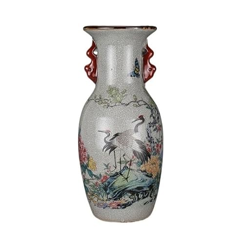Home Decor Antique Porcelain Chinese Style Ornaments Porch Flower Arrangement Creative Ceramic Vases Decorations For Living Room