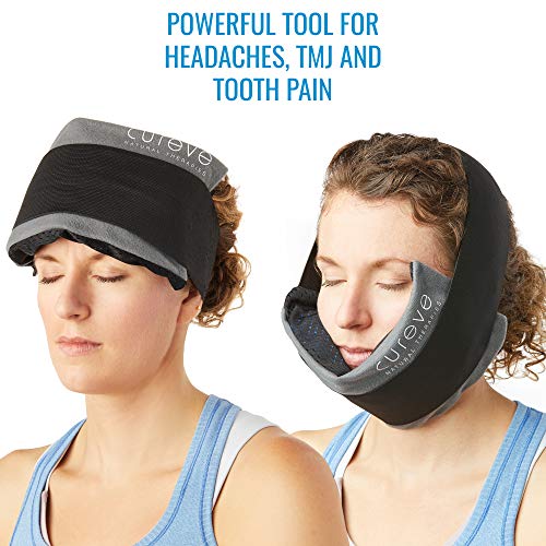 Hot And Cold Therapy Gel Ice Pack Compress Two Pack Set With Wrap By Cureve - Reusable With Wrap To Treat Injuries, Aches And Pains On Knee, Neck, Back, Shoulder, Foot, Headaches And Tmj #TOP3