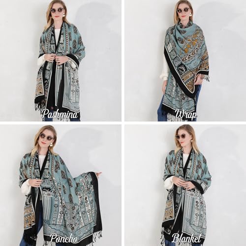 DANA-XU-100-Merino-Wool-Extra-Large-Pashmina-Blanket-Travel-Scarf-Cashmere-Wrap-for-Women-Fall-Winter-Oversize-Shawl-Floral