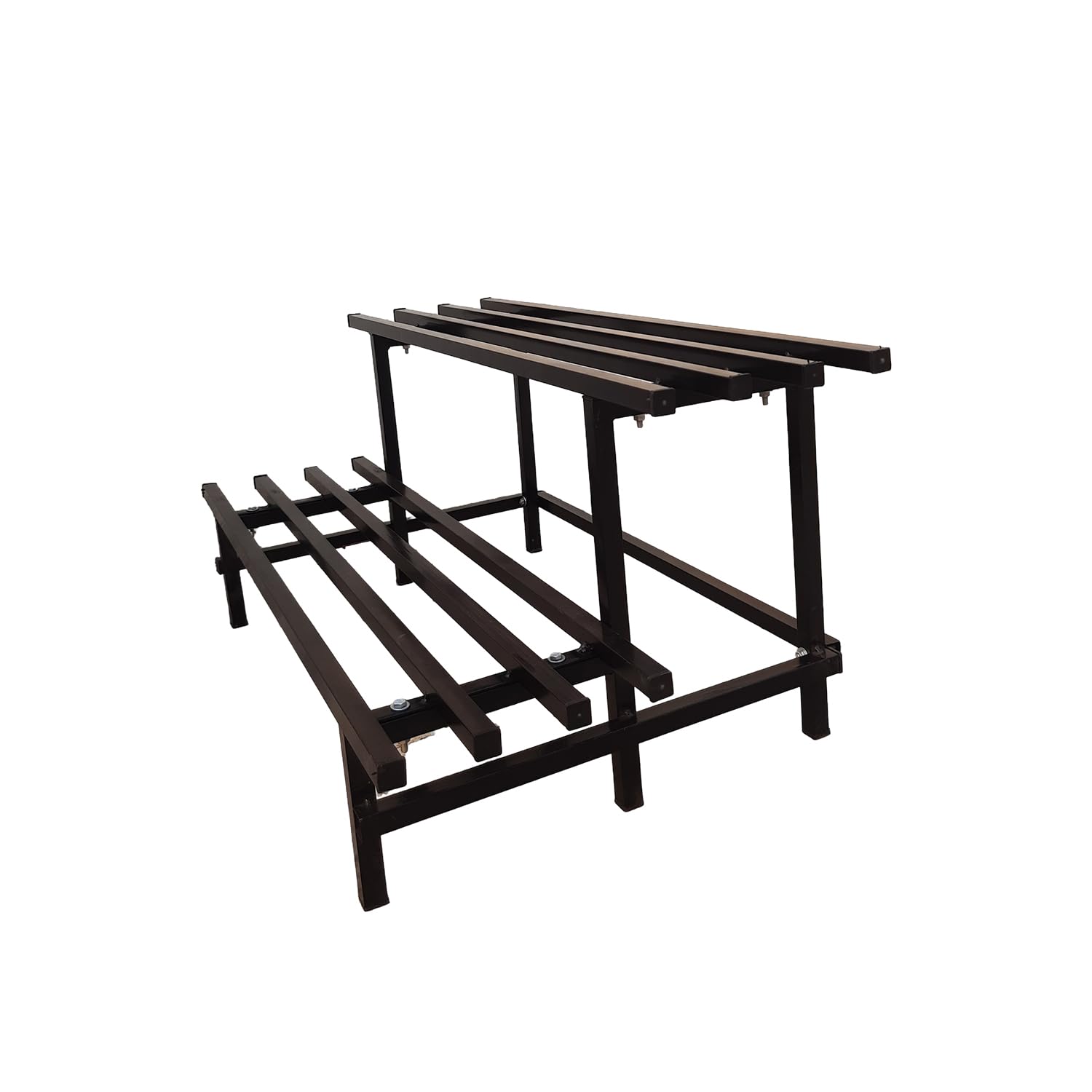 AKURA 2 Step Imperial Gardening Stand for Indoor and Outdoor use | Strong Durable Flower Pot Stand | Gamla Stand for Garden Balcony (120 x 72 x 62 cm, Black)-image-47