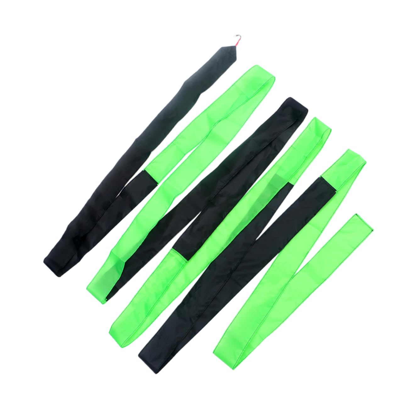 Veemoon 10m Green Kite Tail Streamer - Flat Ribbon Kite Tail for Enhanced Flight Stability and Visual Appeal - for All Kites and Outdoor Fun