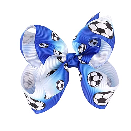 Pinzas para cabello con lazo y balón de fútbol 2 piezas miniatura 2