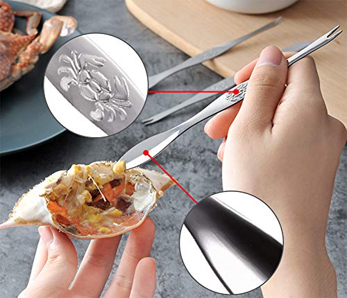 Crab Crackers And Tools - 4 Lobster Crackers, 4 Lobster Forks, 4 Seafood Forks, 4 Butter Cups, 4 Wooden Crab Mallets, 4 Lobster Bibs #TOP2