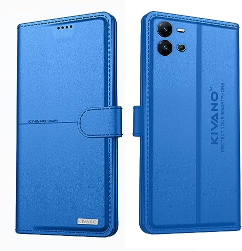 Image of KIVANO Compatible with Vivo V25 5G Flip Cover | Leather Finish | Inside Pockets & Inbuilt Stand | Shockproof Wallet Style Magnetic Closure Back Cover Case