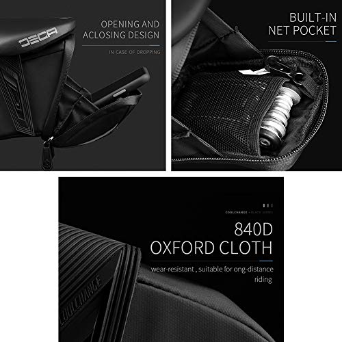 Cool Change Bike Saddle Bag Under Seat, Waterproof Bicycle Seat Bag Bike Seat Pack Bag With Adjustable Straps For Folding Bike Road Bike And Mtb #TOP2