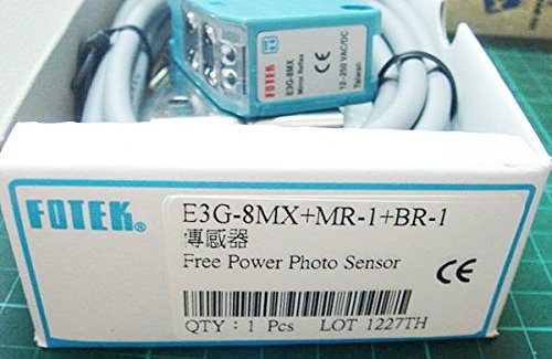 Fotek E3G-8MX Photoelectric Sensor (with Reflector MR-1 and Bracket BR-1)
