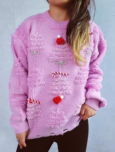 Image of OMEWEE Halloween Sweaters for Women 2024 Womens Ribbed Cuffs Pullover Sweaters Knit Baggy Fall Sweaters for Women