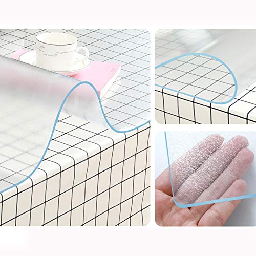 SJKJNK Manteles limpiables, mantel de plástico transparente grueso, protector de escritorio mate de PVC, impermeable, duradero, para mesa de café (color: 3 mm, tamaño: 80 x 80 cm)