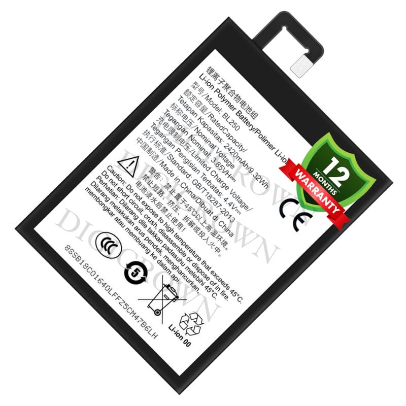 Image of Original BL250 Battery Compatible for Lenovo Vibe S1 (S1a40, S1c50) - (2420mAh) - 1 Year Warranty