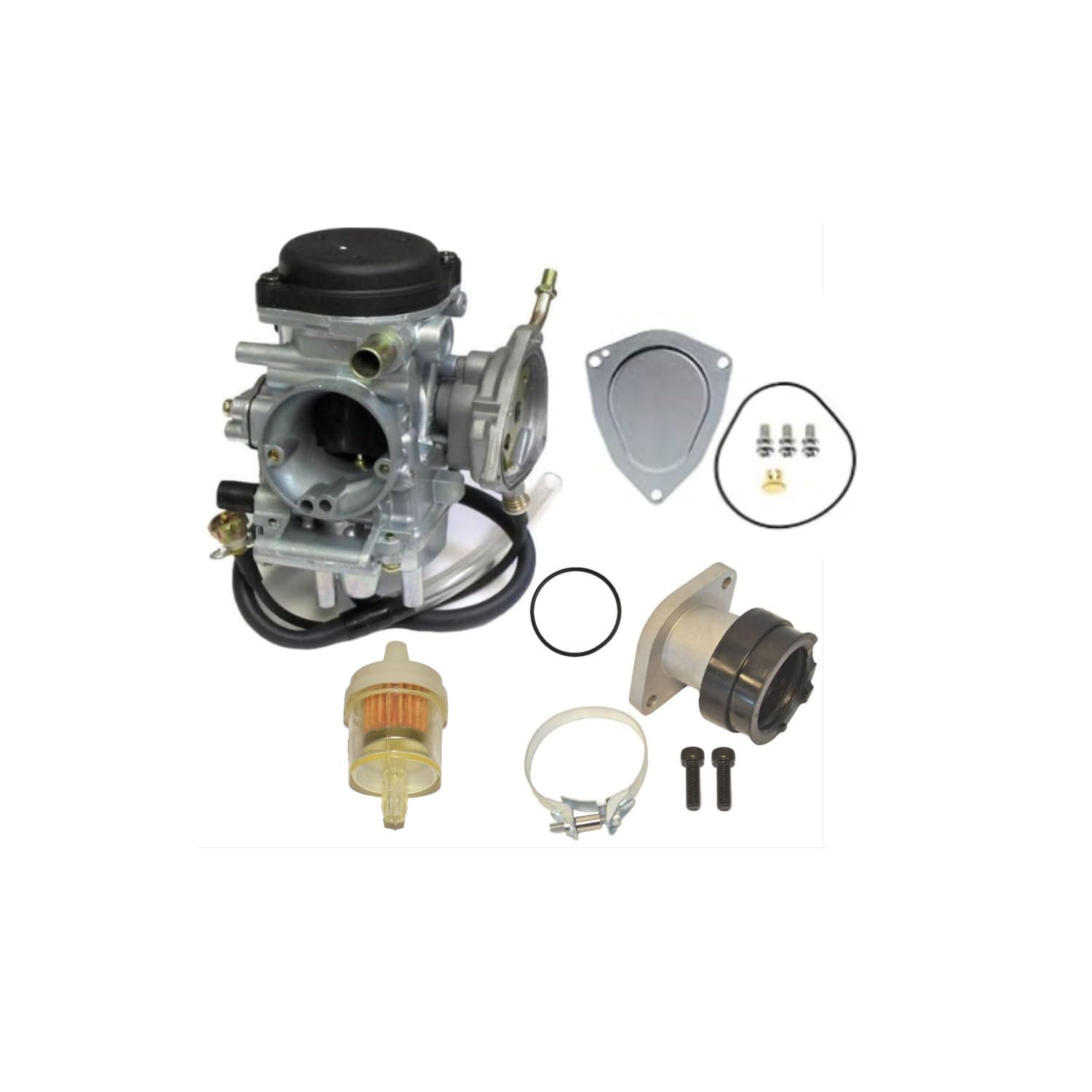 Intake Manifold Carb Boot For 2005-2009 Yamaha Bruin 250 YFM250 ATV - Replaces 1P0-13586-00-00 3 thumbnail image