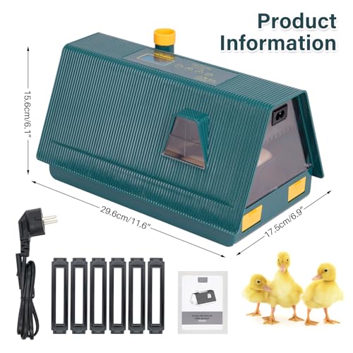 10-20 uova incubatore, incubatori per uova da cova, paletta automatica con regolazione della temperatura Uova-mandler incubatori intelligenti di pollo per pollame schiudere pollo quaglia - immagine 5