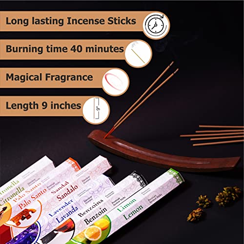 Aro Vatika White Sage Hexa 120 Incense Sticks In Pack Of 6 | White Sage Fragrance Agarbatti For, Freshness, Meditation & Air Purifier| Burn Time- Approx 40 Mins #TOP5