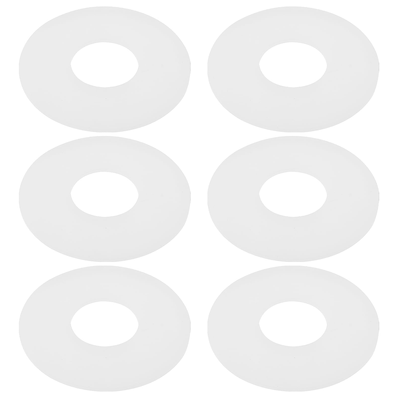Briny River 6Pcs Flush Valve Seal Flush Valve Silicon Seal Sealing Gasket Replacement Compatible with TOTO THU128 9BU001ER 9x3.5x0.3cm White