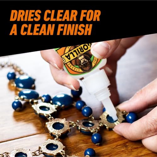 gorilla super glue gel xl clear glue 25 gram pack of 1 - all purpose and fast setting for projects and repairs