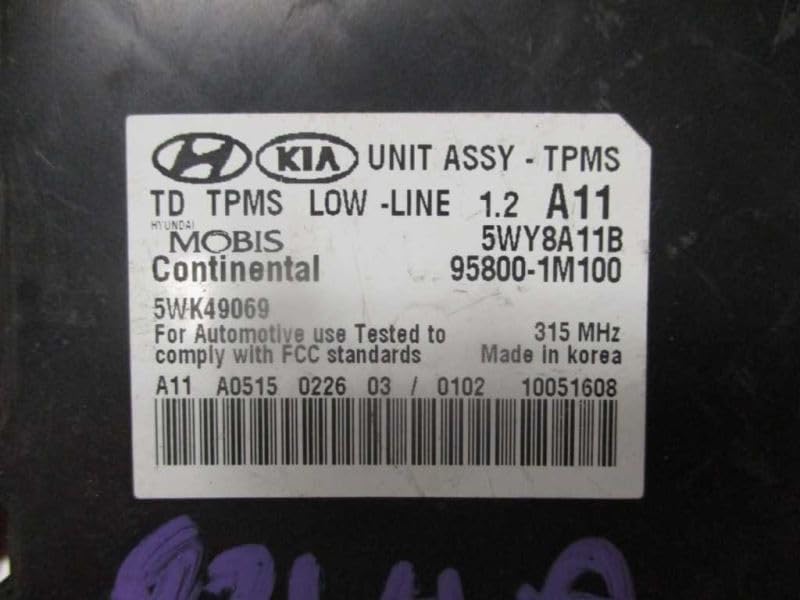 Suspension TPMS Right Hand Dash 4 Speed Fits 10 Forte 95800-1M100 958001M100