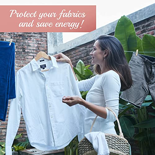 Gorillaline - Retractable Clothesline Indoor Outdoor Clothes Line | Heavy Duty Clothes Drying Laundry Line | Wall Mounted Drying Rack Clothing Line | Retracting Hanging | Lock To Prevent Sagging #TOP3
