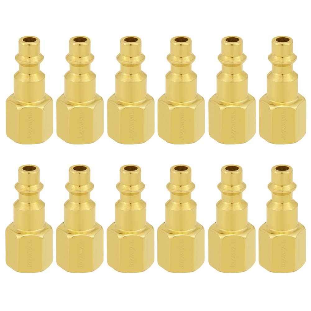 DIANN 12pcs Air Coupler and Plug Kit 1/4 Inch NPT Brass Air Hose