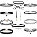 Choker Necklace, HokoAcc 10 PCS Womens Choker Necklace Set Black Velvet Lace Tattoo Choker Set Girls Stretch Necklace