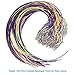 Selizo 100Pcs Necklace Cord String with Clasp Bulk for Jewelry Making and Bracelet, Multicolor