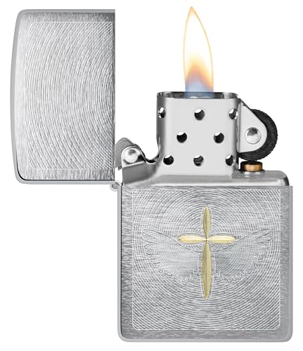 Image of Zippo Angel Aura Design Collectible, Silver, Pocket Fuel Windproof Premium Lighter (BIS Certifed)