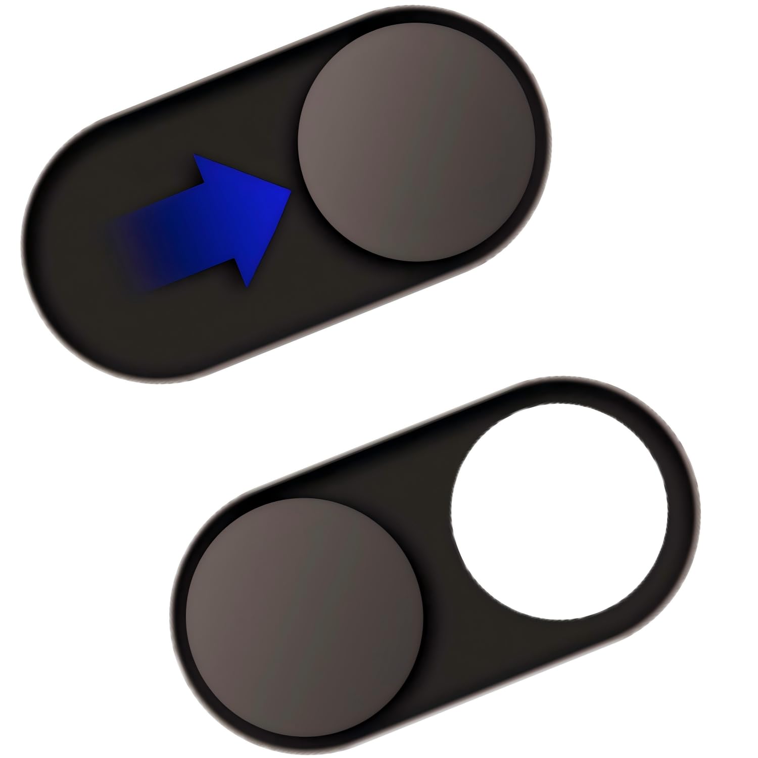 Funda para cámara web (2 unidades, metal negro), funda de cámara de 0.02 pulgadas para laptop, MacBook Pro, MacBook Air, iMac, iPad, PC/computadora, tableta para proteger tu privacidad