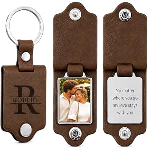 Custom Keychain with Picture, Personalized Photo Gift for Men