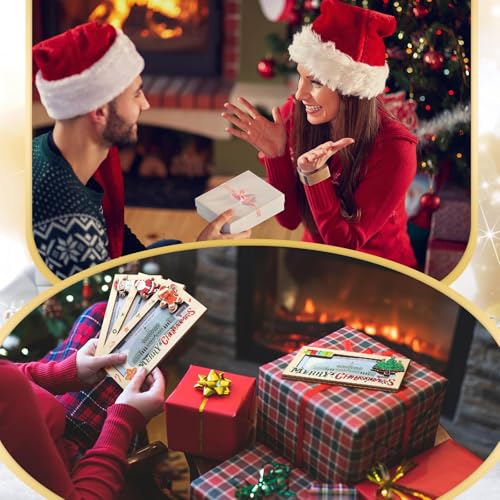 ReliThick 6 Pcs Christmas Money Holder Christmas Party Cash Holder Gifts Bulk for College Students Xmas Money Box Holiday Party Favors Xmas Wood Cash Decor4