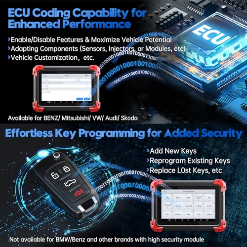 XTOOL D7 Bidirectional OBD2 Scanner: 2025 Scan Tool with ECU Coding, Full System Car Scanner Diagnostic Tool, 36+ Resets, Injector Coding, Throttle Relearn, Crank Sensor Relearn, FCA, CANFD & DoIP