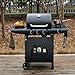 Gas Grill BBQ 3 Burner with Cover, Lid and Side Burner, 48 x 42cm Cooking Surface - Ideal for Outdoor Cooking