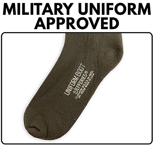 Jefferies Socks Mens Military Combat Uniform Rib Crew Boot Socks 3 Pair Pack2