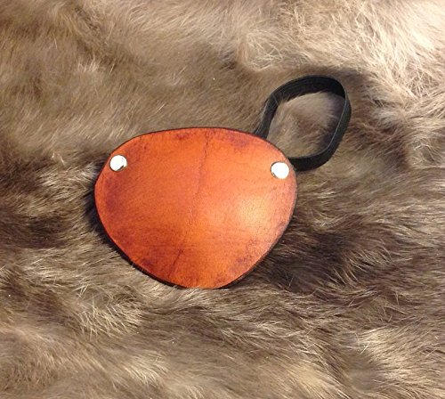 Steampunk Tan Leather Eye Patch Cosplay Larp SCA Steampunk Pirate Medical Theater Stage Tv