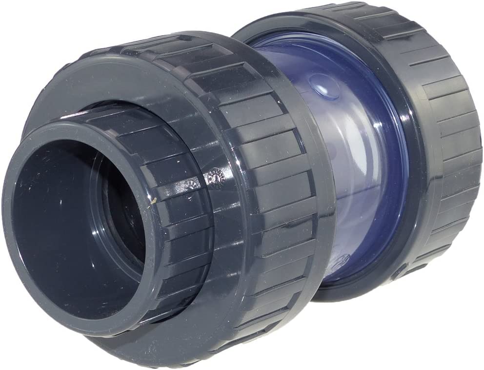 Generisch Plimat - Valvola di ritegno in PVC, trasparente, 50 mm