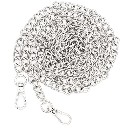 54 Inch Heavy Silver Handbag Chain - Heavy Weight Crossbody Strap - Chain For Purse - Designer Bag or Evening Bag Strap - Handmade