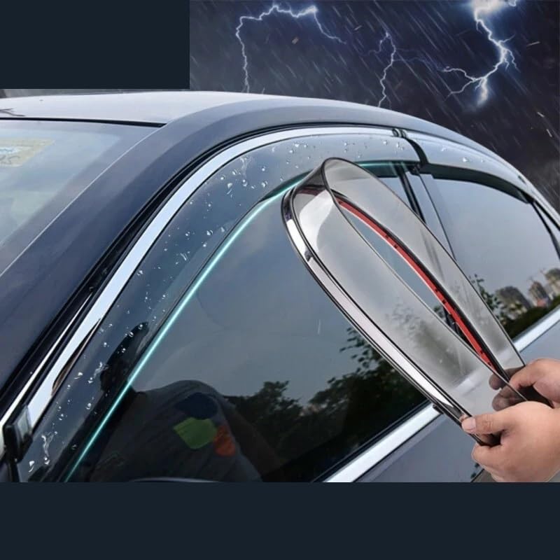 REDOVO Deflectores De Viento Y Lluvia Para MG MG4 MK1 EH32 2022-2023 – Juego De 4 Piezas De PC, Instalación Sin Herramientas