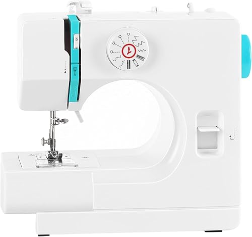 Máquina de coser para principiantes, mini máquina de coser portátil con 12 puntadas integradas, máquina de coser eléctrica de mano resistente para