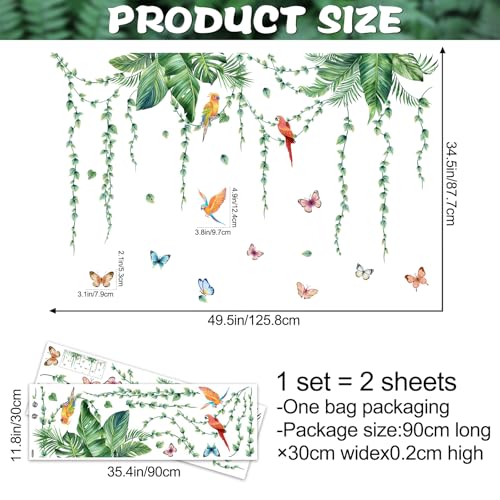 Vinilos decorativos colgantes 3D plantas verdes miniatura 2
