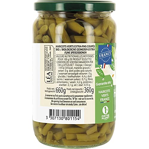 JARDIN BIO - Haricots Verts Tres Fins Bio 660G - le Lot De 4