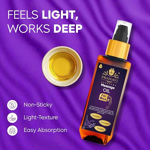 Image of Premium Massage Oil for Men | Stamina Booster Massage Oil | Strength Booster Oil | Non-Sticky| External Use Only | 100ml