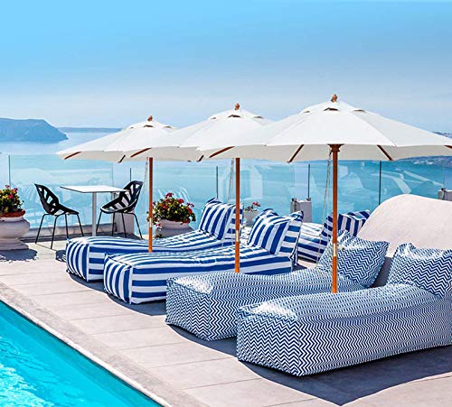 Qdy -2.7M Outdoor Parasol Patio Garden Umbrella With Crank And Tilt, Sun Shade Uv Proof For Outdoor Garden Balcony Courtyard (Base Is Not Included),2 White #TOP1